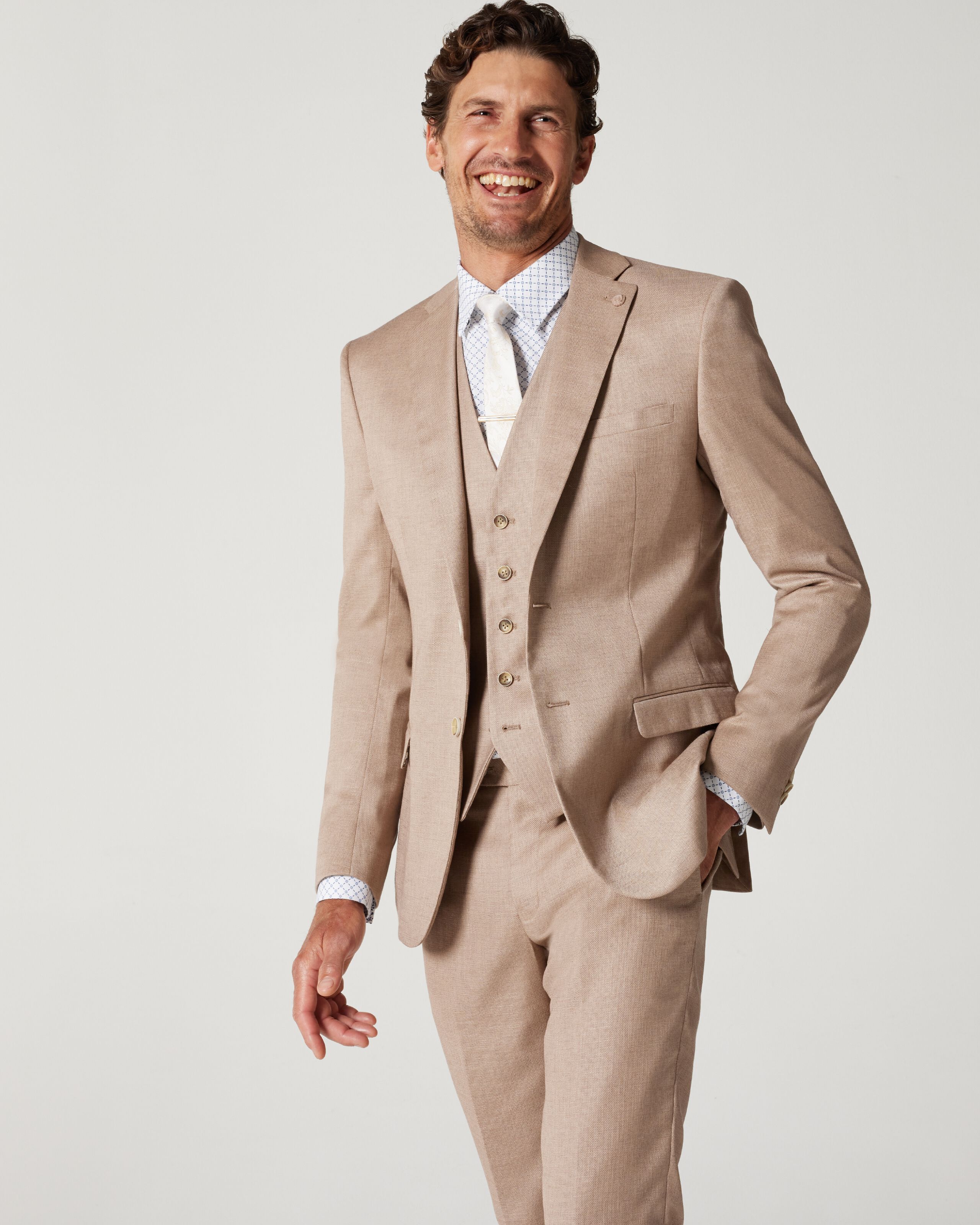 Slim Stretch Textured Tailored Jacket
